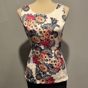 Ann Taylor white floral blouse